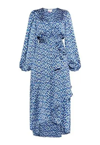 Produktbild: isha Damen Maxikleid 19329205-IS01, BLAU Mehrfarbig, XL