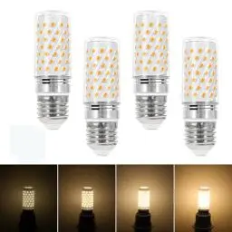 Produktbild: I-SHUNFA E27 LED Mais Dimmbar Lampen, Warmweiss 3000K 10W 1000LM E27 Maiskolben Birnen,ersetzt 100W Halogenlampe, LED Leuchtmittel für Kronleuchter, Wandlamp AC 220-240V(4er Pack)