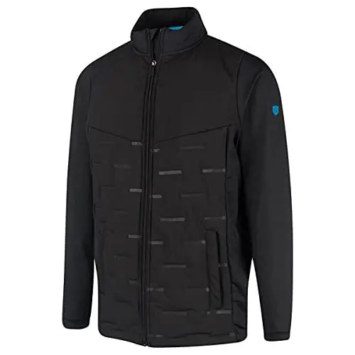 Produktbild: Island Green Herren Wärmegeschweißte Golfjacke - Schwarz/Turquoise - M