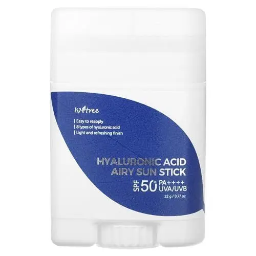 Produktbild: ISNTREE Hyaluronic Acid Airy Sun Stick - Sonnencreme ideal für unterwegs - Sunscreen SPF/LSF 50+