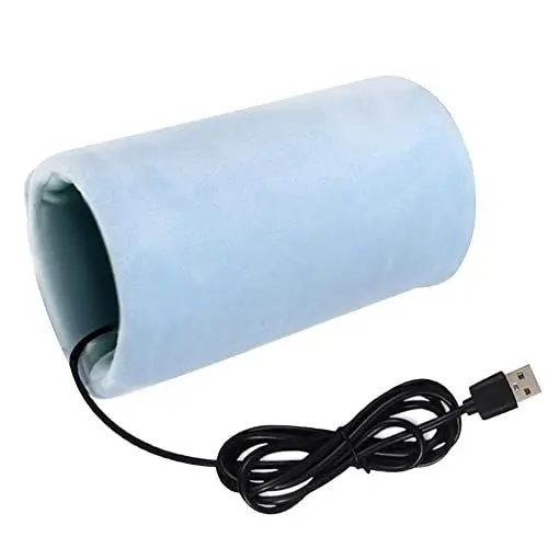 Produktbild: Isoliertasche für Babyflaschen,MoreChioce Tragbar Flaschenwärmer USB-Ladefunktion Flaschenhülle Milchflasche Milchflaschenwärmer Heizungswärme Reiseisoliertasche Babyflasche Warmhalten Tasche,Blau