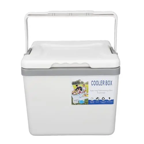 Produktbild: Isolierte Kühlbox, 6 L Große Kapazität, Multifunktionale Kühlbox Hält Lebensmittel und Getränke Frisch, Tragbare Kühlbox für Picknick (White)