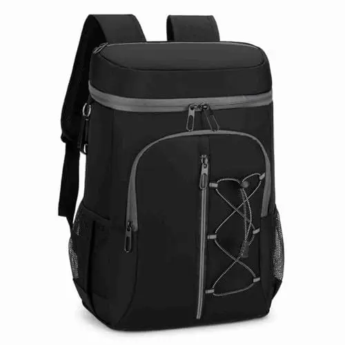 Produktbild: Cooler Camping-Rucksack, Isolierter Kühlrucksack, Bequeme Weiche Kühltasche, Leichter Camping-Rucksack (Black)