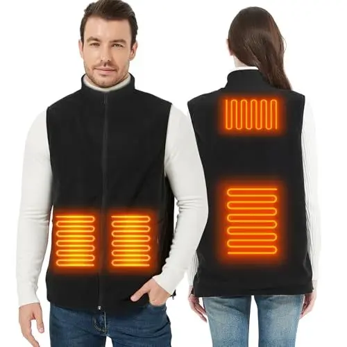 Produktbild: ISOPHO Beheizte Weste Damen Herren, Beheizbare Weste USB Lade Heizweste Unisex Wärmende Beheizte Weste mit 13 Einstellbar Temperatur, Beheizbare Jacke Winterweste für Outdoor Wandern (Keine Batterie)