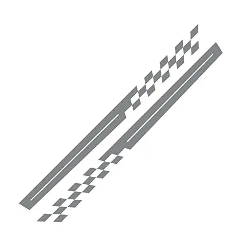 Produktbild: iSpchen 2 Stück Autoaufkleber Personalisierte Seitenschweller Auto Tuning Sticker Car Karosserie Aufkleber Auto Racing Seite Streifen Styling Dekoration Aufkleber,270cmx19cm