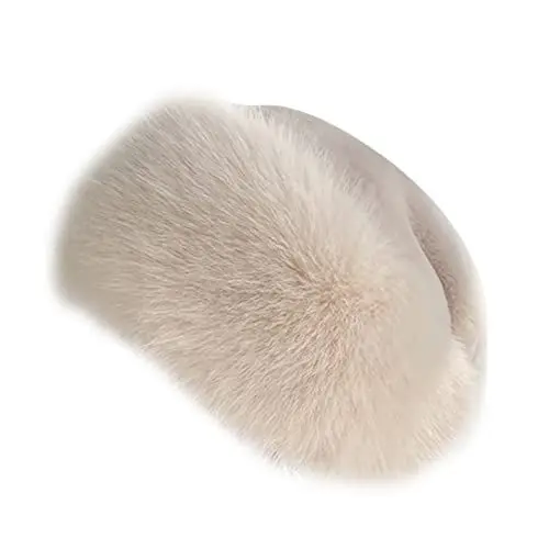 Produktbild: iSpchen Damen Pelzmütze Winter Kunstpelz Mütze Winter Warme Plüschmütze Kunstfell Wintermütze Fellmütze Damenmütze Kunst Pelz Mütze,Beige