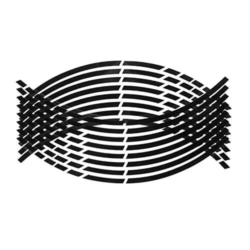 Produktbild: iSpchen Motorrad Felgen Aufkleber 18-Zoll Räder Felgenrandaufkleber Auto Racing Streifen Felgenaufkleber Auto Tuning Personalisierte Reflektoren Aufkleber Dekoration Sticker