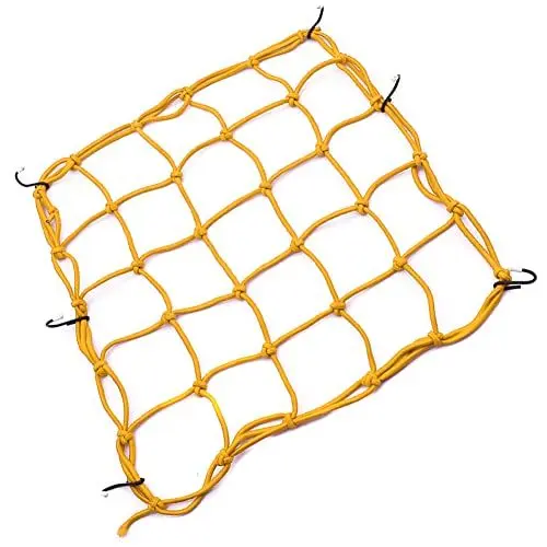 Produktbild: iSpchen Motorrad Netztasche Motorradhelm Gepäcknetz Tasche elastische Nylon Spannnetz Sicherungsnetz feste Netz Gepäckträger Cargo Netz Haken 40cmx40cm