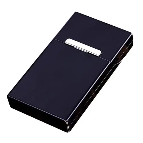 Produktbild: iSpchen Zigarettenetui Aluminium Zigarettenschachtel Tragbare Zigarettenbox 20 Zigaretten Taschen Box Zigarettenhülle Metall Zigarettendose mit Magnetverschluss Zigarettenkasten für Männer Frauen
