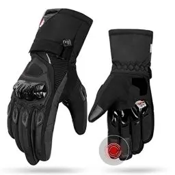 Produktbild: KEMIMOTO Winter Motorradhandschuhe, geprüfte Motorradhandschuhe,Motorrad Handschuhe Winter, Touchscreen Handschuhe, Wasserdicht, für Motorradfahren, Skifahren, Roller