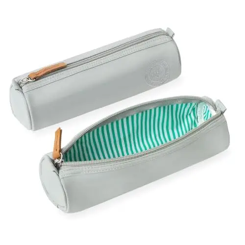 Produktbild: iSuperb Federmäppchen Klein Mäppchen Teenager Stiftetasche Stiftemappe Unisex Federtasche Pencil Case Schulmäppchen für Schule Universität Kosmetik Make up(Crün)