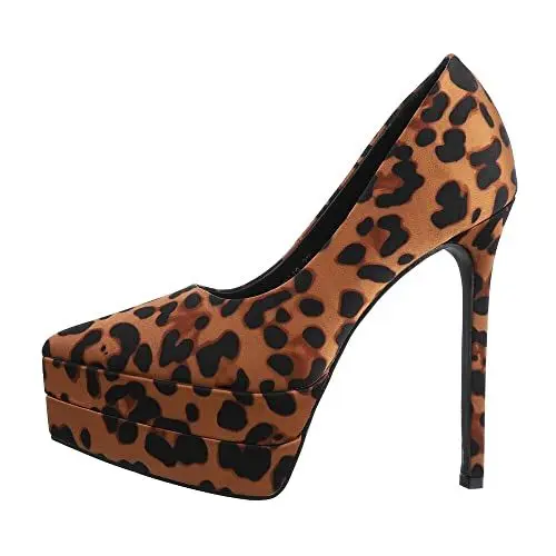 Produktbild: Ital Design Damenschuhe Pumps High Heel Pumps, CH813-, Textil, Leo, Gr. 39