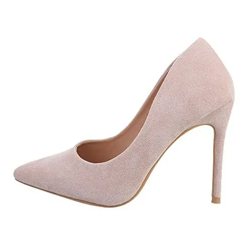 Produktbild: Ital Design Damenschuhe Pumps High Heel Pumps, YU-118-, Textil, Beige, Gr. 38