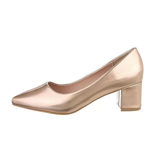 Produktbild: Ital Design Damenschuhe Pumps Klassische Pumps, CIC-309-, Kunstleder, Champagner, Gr. 41