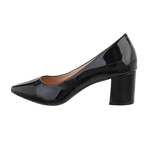 Produktbild: Ital Design Damenschuhe Pumps Klassische Pumps, YU-001-, Kunstleder, Schwarz, Gr. 38