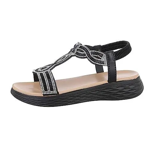 Produktbild: Ital Design Damenschuhe Sandalen & Sandaletten Keilsandaletten, DM-32-, Kunstleder, Schwarz, Gr. 39