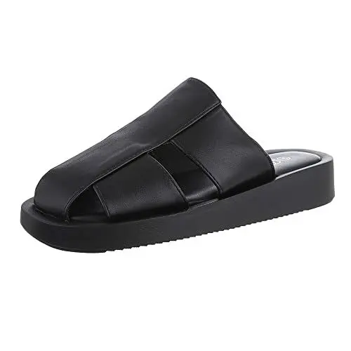 Produktbild: Ital Design Damenschuhe Sandalen & Sandaletten Pantoletten, NN228-, Kunstleder, Schwarz, Gr. 39