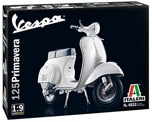 Produktbild: Italeri 4633 Vespa 125 Primavera Motorradmodell Bausatz 1:9 Italien 510104633-1, Modellbau, Standmodellbau, Basteln, Hobby, Kleben, Plastikbausatz, unlackiert, Mittel