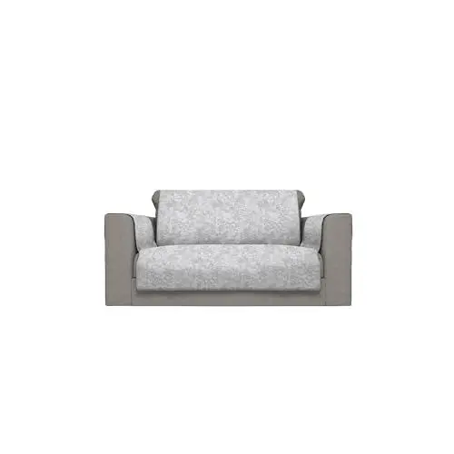 Produktbild: Italian Bed Linen Glamour rutschfeste Sofabezug aus Polyester, made in italy, Hellgrau 2 Plätze