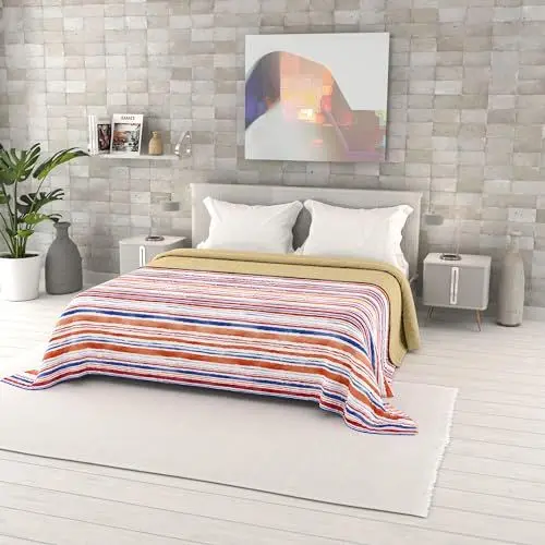Produktbild: Italian Bed Linen Sommer steppdecke Fantasy aus Mikrofaser, Doppelte 260x270cm, Strisce
