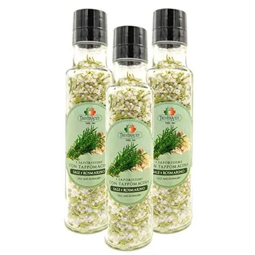 Produktbild: Italienische Gewürzmischung - 3x Rosmarinsalz - Rosmaringewürz - Salz mit Rosmarin - Sale e Rosmarino - höchste Qualität - 240g