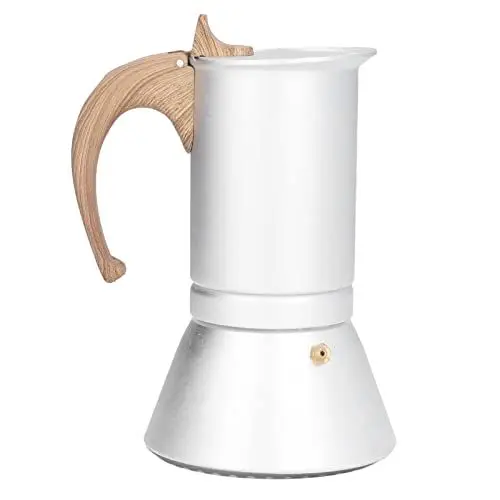 Produktbild: Italienische Kaffeemaschine, Moka-Kanne, Mokka-Kanne, Professionelle Italienische Kaffeemaschine aus Metall mit Feiner Konstruktion für Induktionsherde, Elektroherde,