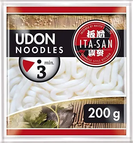 Produktbild: ITA-SAN Udon Nudeln, Gewürzen, schnelle und einfache Zubereitung, halal, vegetarisch, 1 x 200 g