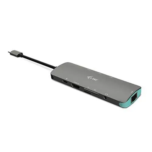 Produktbild: i-tec USB-C 4K Metall Nano Docking Station 1x HDMI 1x GLAN 3x USB 3.0 1x SD/MicroSD 1x Audio Power Delivery 100W für Windows MacOS Android Chrome OS Thunderbolt 3 Kompatibel
