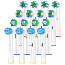 Produktbild: ITECHNIK 16er Aufsteckbürsten Kompatibel mit Oral b Elektrische Zahnbürste, 4er Sensitive Brush, 4er Precision Brush, 4er Tiefenreinigung, 4er Cross Clean Aufsätze (Weiß)