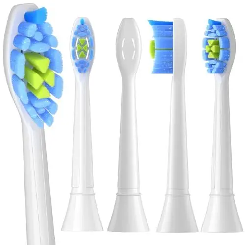 Produktbild: ITECHNIK Ersatzbürsten Kompatibel mit Philips Sonicare Elektrische Zahnbürste, 4er Weiß Diamonds Standard Schallzahnbürstenköpfe, Modell-HX6064 Medium