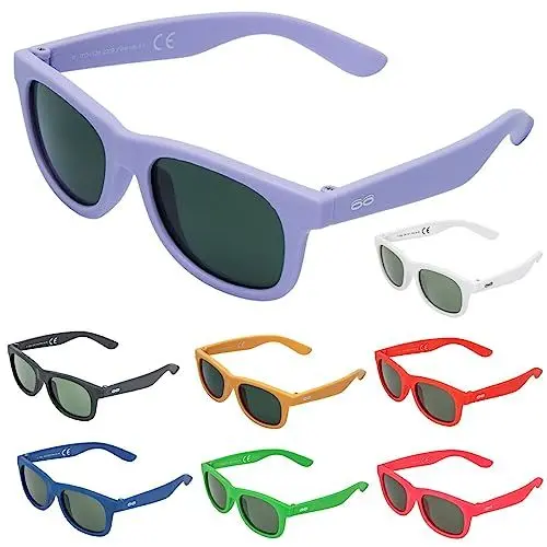 Produktbild: ITOOTI Classic Kinder Sonnenbrillen für Jungen und Mädchen, Kindersonnenbrille, sonnenbrille bunt, sonnenbrille teenager mädchen, kinder sonnenbrille lila