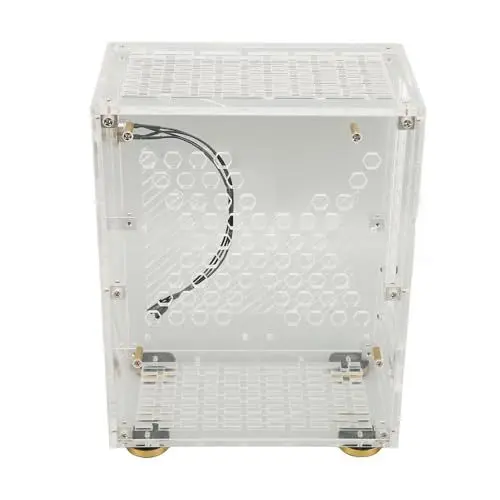 Produktbild: ITX-Gehäuse, Transparentes Panel, Metallknopf, Computergehäuse, 4,3 L, für Heimwerker (Transparent)