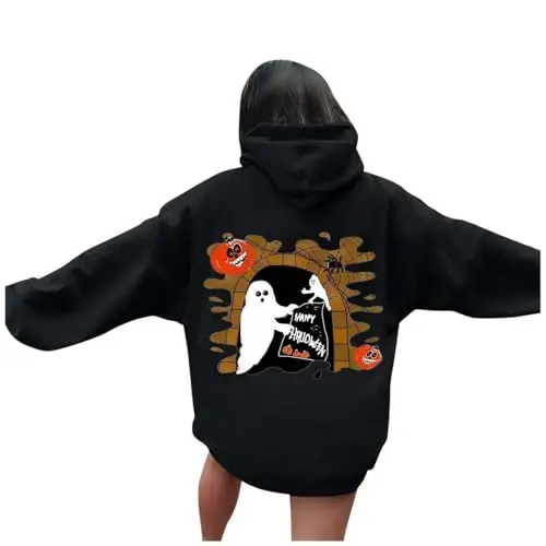 Produktbild: IUYTYSER College+Jacke Angebote Oversized Bluse Damen Schwarzer Sweatshirt Damen Longsleeve Damen Rosa Weihnacht Kleidung Damen Neon Grün Oberteil Damen Rentier Kostüm Hund Sale Angebote