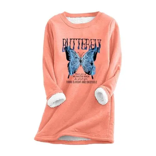 Produktbild: IUYTYSER Damen Wolljacke Angebote Damen Pullover Große Größen Sweatshirt Jacke Weiss Damen Vlies Pullover Damen Fliesspullover Damen Warm Damen Sweatshirt Hoodie Pullover Damen Set Sale