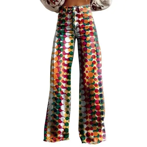 Produktbild: IUYTYSER Deals Hose Gemustert Leggins Schwarz Damen Sport Leggings Damen Bunt Leggings Breiter Bund Sportleggins Damen Lang Beige Glaenzende Leggings Schwarz Deals Fleece Leggins
