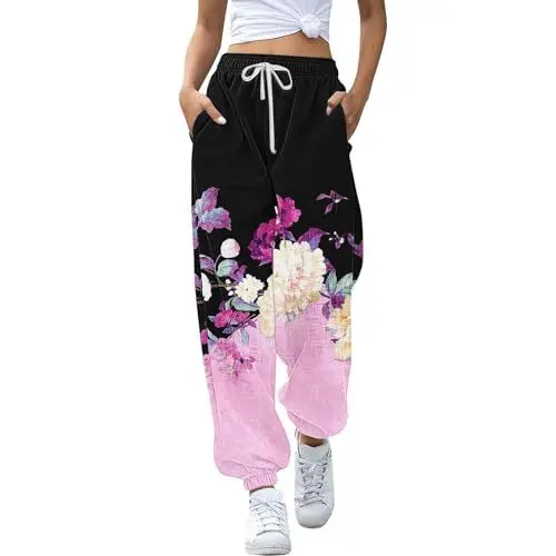 Produktbild: IUYTYSER Deals Kochhose Damen Capri Jeans Damen Schwarz Jogginghose Damen Ohne Bündchen Hosen Damen High Waist Schwarz Leggings Schwarz Fitness Ouvert Leggings Schritt Offen Deals Blaue Leggings