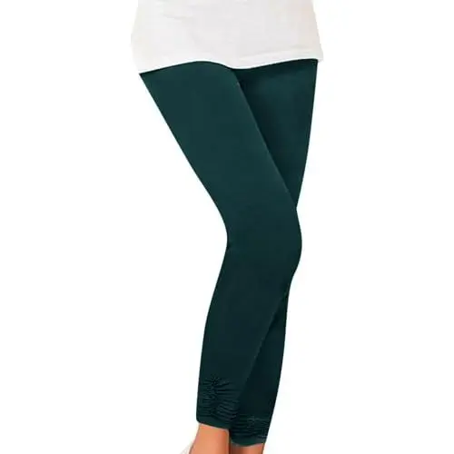 Produktbild: IUYTYSER Deals Sport-Leggings Sportleggins Damen 7/8 Weihnachtshose Lustig Lederimitat Leggings Damen Traingsleggins Damen Thermo Leggings Fleece Deals Braune+Leggins