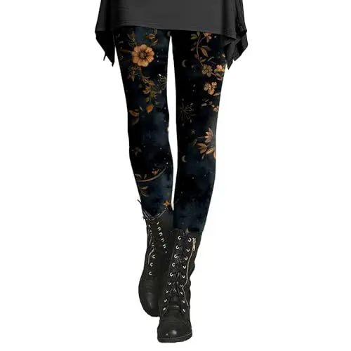 Produktbild: IUYTYSER Deals Thermoleggings Shape Leggings Damen 3/4 Thermoleggins Damen Winter Gefüttert Sport Leggings Mit Tasche Damen Braune+Leggins+Damen Camouflage Hose Damen Warme Freizeithose Damen