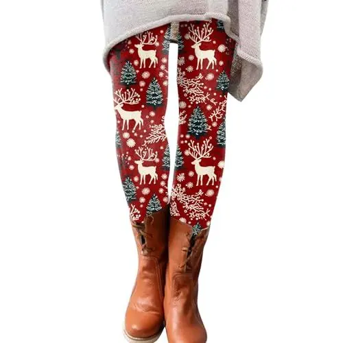 Produktbild: IUYTYSER Deals Winter Leggins Umstandsleggings Baumwolle Damen Thermo-Jeggings Leggings Polyester Elasthan Buttery Soft Leggings Winter Jeans Damen Fleece Deals Kurze Leggings