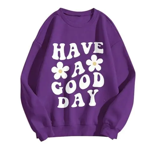 Produktbild: IUYTYSER Fashion Damen Sale T-Shirt Oversize Damen Fleecejacken Für Damen Teenager Klamotten Maedchen Oversized Sweater Damen Long Hoodie Damen Langarm Stüssy Hoodie Angebote