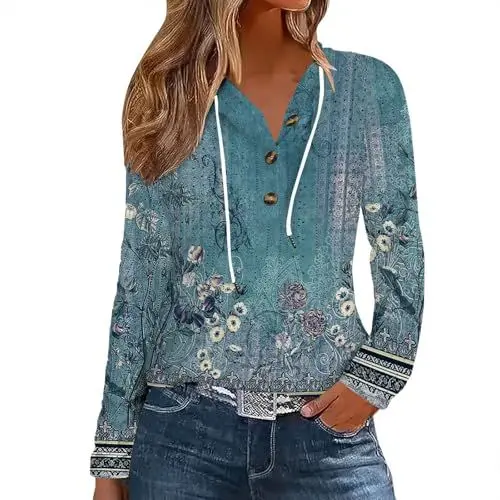 Produktbild: IUYTYSER Graue Jacke Damen Sale Damen Pullover Gr Xs Hippie Bluse Damen Boho Weiß Oversize Pullover Damen Schwarz Lang Pullover Fuer Damen Los Angeles Hoodie Reissverschluss Damen Damen Pullove