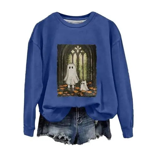 Produktbild: IUYTYSER Hoddie Damen Xs Angebote Sport Klamotten Für Damen Orange Langarmshirt Damen Damen Sweatshirt Basic Weihnachtspullover Led Licht Stüssy Kapuzenpullover Mama Elfe Shirt Sale Angebote