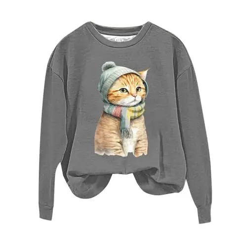 Produktbild: IUYTYSER Jumpers for Women Sale Häkeloberteile Damen Sommer Wollkleid Damen Autumn Damen Oberteil Braun Weihnachtskleidung Familie Set Hoodie Mädchen Teenager Bluse Mädchen 152 Sale Angebote