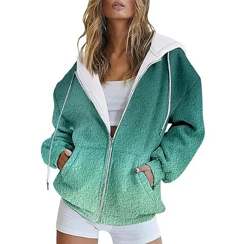 Produktbild: IUYTYSER Luxus Pullover Damen Sale Metallic Silber Oberteil Sweatjacke Damen 4XL Uebergroesse Mädchen Kleidung Teenager T Shirt Dicker Stoff Hoodie Damen Oversize Baumwolle Shirt Damen Sale Angebote