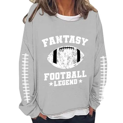 Produktbild: IUYTYSER Pullover Damen Grau Sale Sweatshirt Damen Weiß Wildlederjacke Damen Sweatjacke Mit Sternen Pullover Aus Baumwolle Damen Sommer Hoodie Damen Dünn Tunika Bluse Damen Sale Angebote