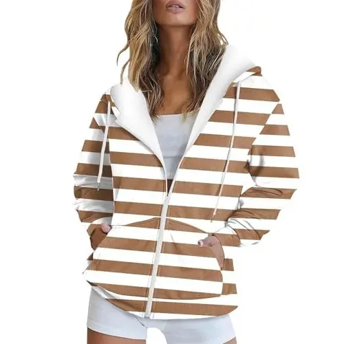 Produktbild: IUYTYSER Sale Angebote Winter Tops Stitch Oberteil Damen Statement Sweatshirt Damen Langes Pullover Damen Kleidung Regenbogen Damen Teenager Mädchen Hoodie Amazon Outlet Angebote Sale Damen