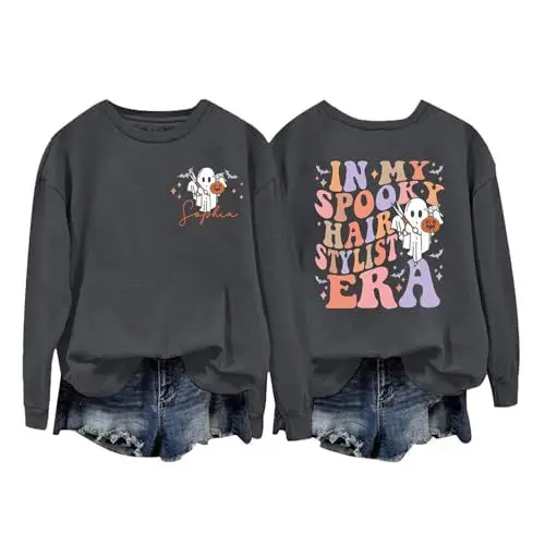 Produktbild: IUYTYSER Shirt Mädchen 164 Sale Frauen Kleidung Elegant Sweatshirt Damen Rundhals Kleidung Weihnachten Damen Oberteil Damen Glitzer Oversized Hoodie Mit Print Amazon Hoodie Damen Sale Angebote