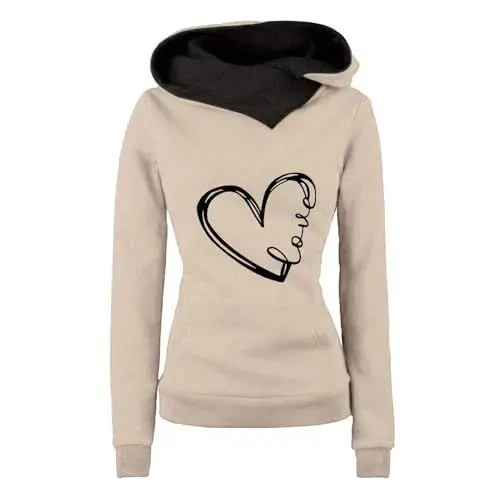 Produktbild: IUYTYSER Stitch Sweatshirt Sale Shirt Braun Damen Langarm Marken Kleidung Damen Grünes Oversize Tshirt College Sweatshirt Herren Kapuzenpullover Sommer Damen Pulli Grün Damen Sale Angebote