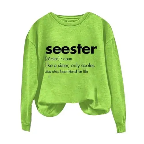 Produktbild: IUYTYSER Sweatshirt Dress Sale Oberteile Damen Winter Weißes T-Shirt Damen Shirt Langarm Damen Gestreift Weihnachtsanzug Damen Stüssy Kapuzenpullover Cashmere Pullover Damen Sale
