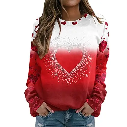 Produktbild: IUYTYSER Trainingsjacke Damen Oversize Longjacke Damen Sommer Langarmshirt Mädchen 164 Shirt Langarm Damen Baumwolle Kuschelpullover Oversize Outdoor Fleece Damen Hoodie Damen Muster Sale
